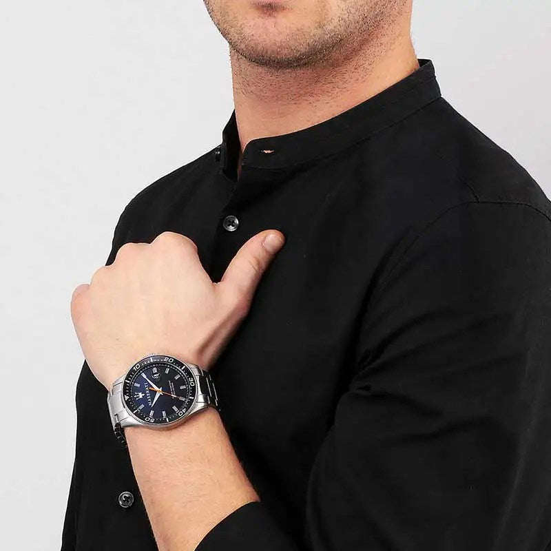 Maserati SFIDA Quartz Bue Dial Stainless Steel Watch For Men - R8853140001