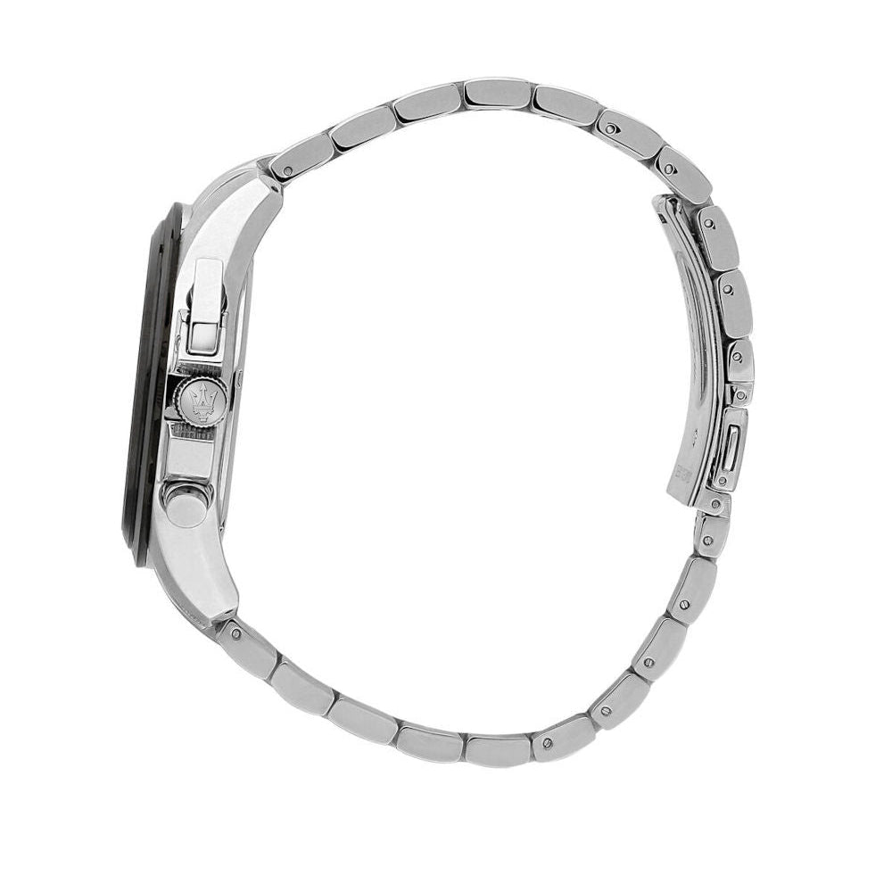 Maserati Traguardo Chronograph Green Dial Silver Steel Strap Watch For Men - R8873612060