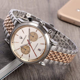 Maserati Legend Chronograph Ivory White Dial Two Tone Steel Strap Watch For Men - R8873638002