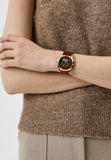 Gucci Le Marche Des Merveilles Red & Green Dial Brown Leather Strap Unisex Watch - YA126497