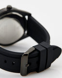 Guess Connoisseur Black Dial Black Silicone Strap Watch For Men - GW0335G1