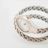 Just Cavalli Novara Silver Dial Two Tone Steel Strap Watch for Women - JC1L264M0075