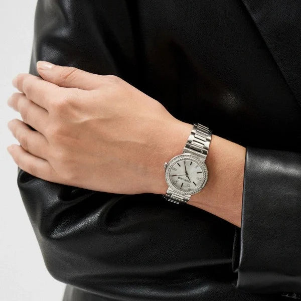 Just Cavalli Donna Glam Silver Dial Silver Steel Strap Watch for Women - RC5L098M0015