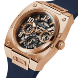 Guess Prodigy Multifunction Navy Blue Dial Blue Silicone Strap Watch For Men - GW0569G3