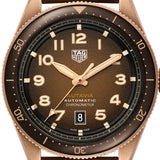 Tag Heuer Autavia Brown Dial Brown Leather Strap Watch for Men - WBE5191.FC8276