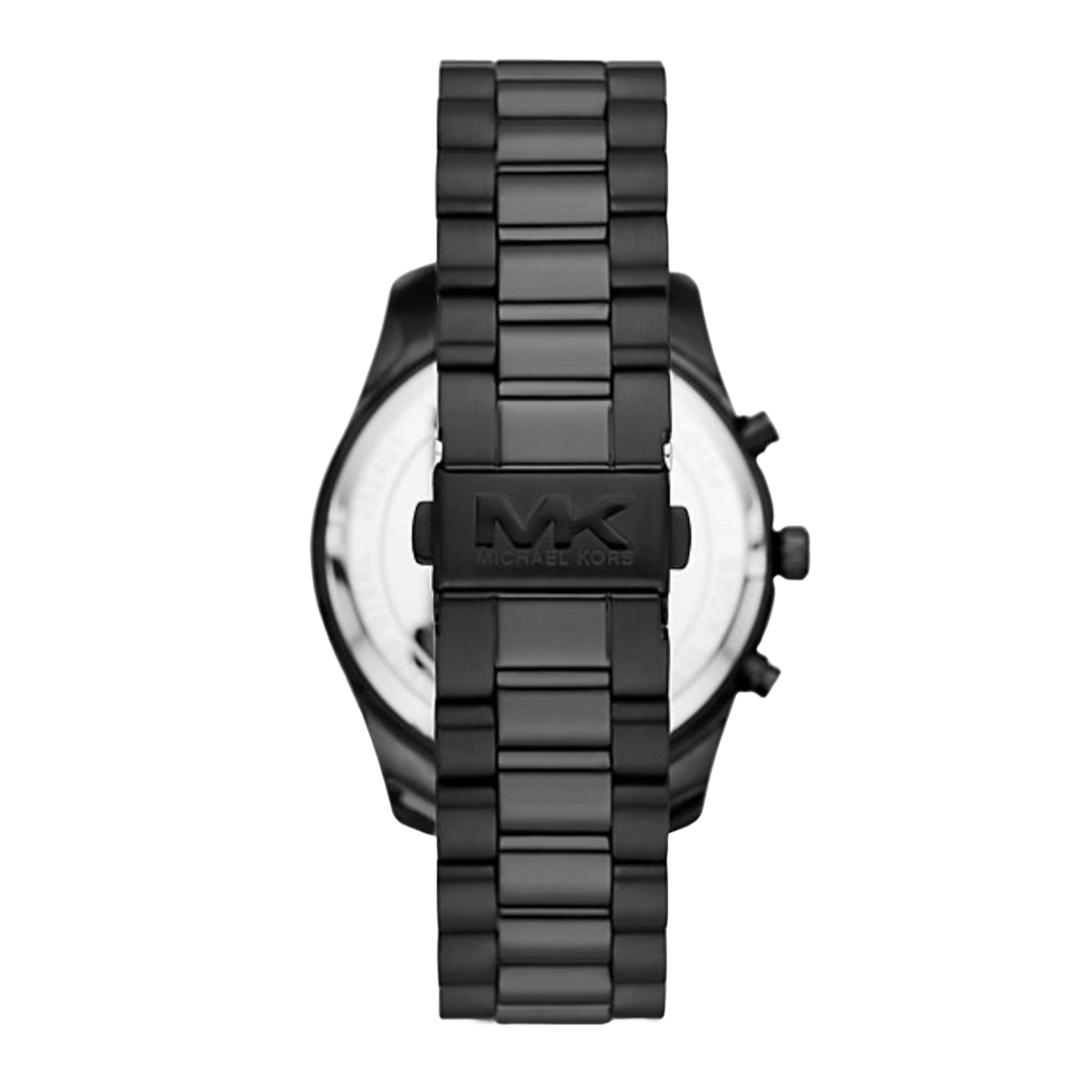 Michael Kors Lexington Chronograph Black Dial Black Steel Strap Watch for Men - MK9154