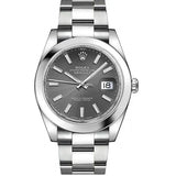 Rolex Datejust 41 Oyster Grey Dial Oystersteel Strap Watch for Men - M126300-0007