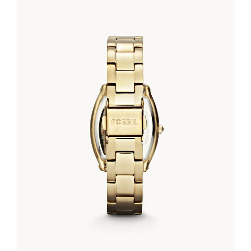 Fossil Wallace Gold Tone Dial Gold Steel Strap Watch for Women - ES3176