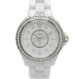 Chanel J12 Quartz Diamonds White Dial White Steel Strap Watch for Women - J12 H3110