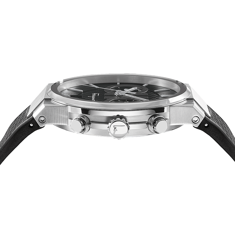 Salvatore Ferragamo Sapphire Chrono Black Dial Black Silicone Strap Watch for Men - SFME00121