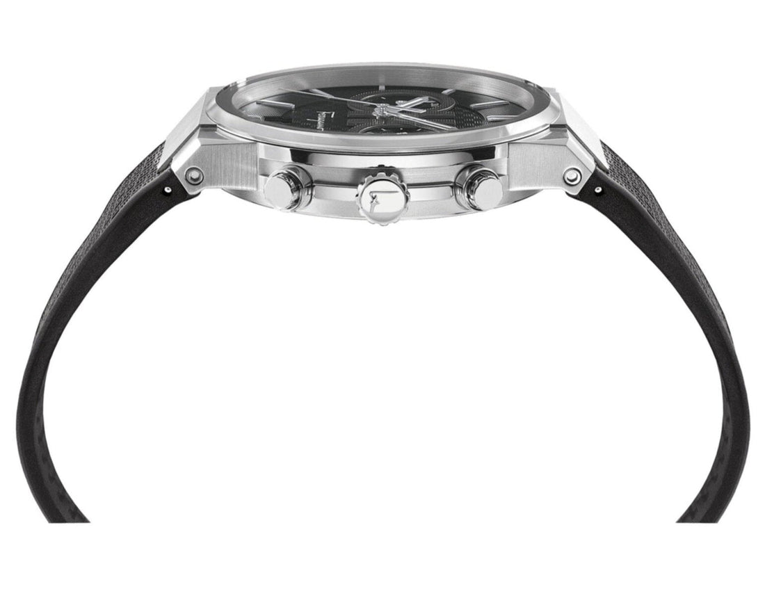 Salvatore Ferragamo Sapphire Chrono Black Dial Black Silicone Strap Watch for Men - SFME00121