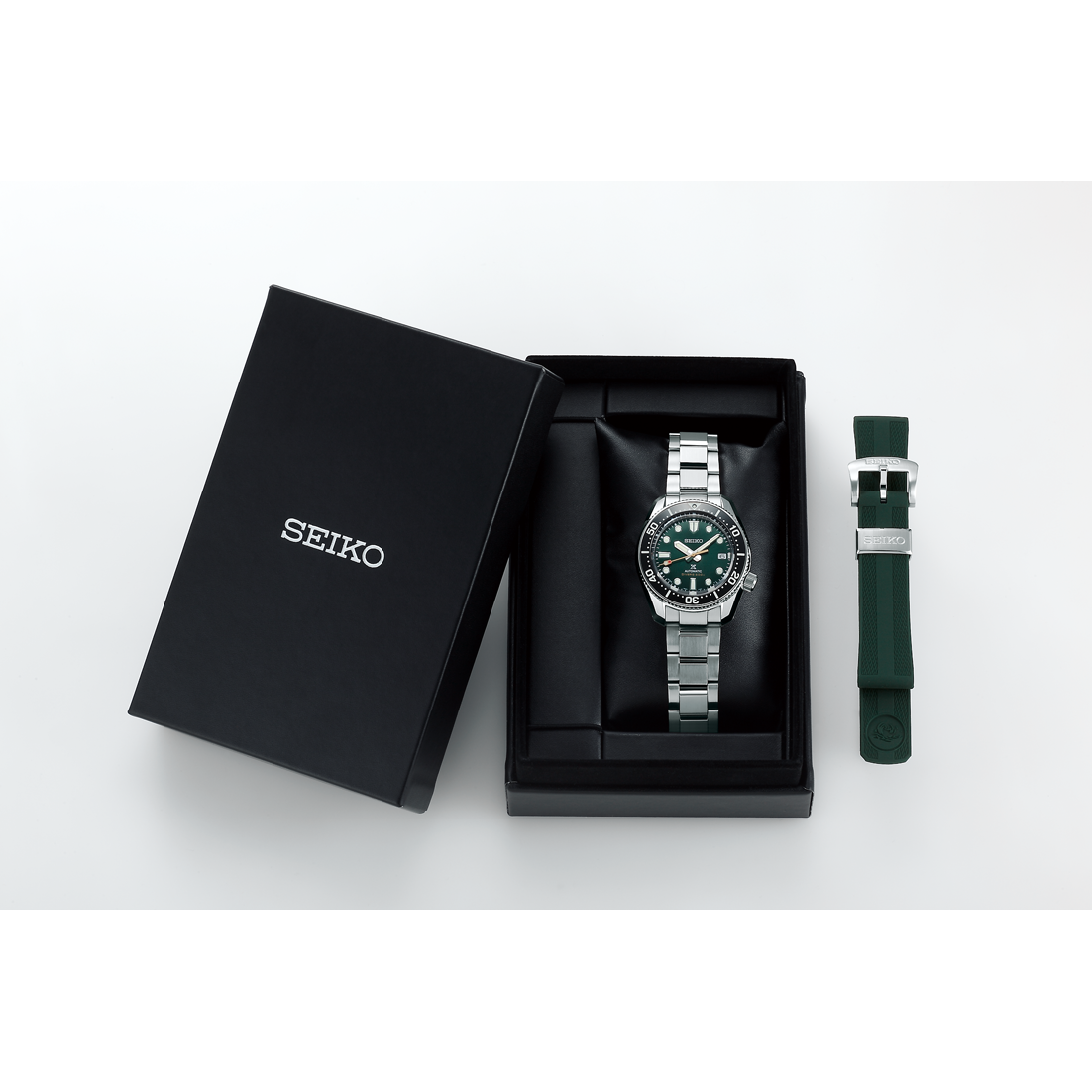 Seiko Prospex 140th Anniversary Limited Divers Green Dial Silver Steel Strap Watch For Men - SPB207J1