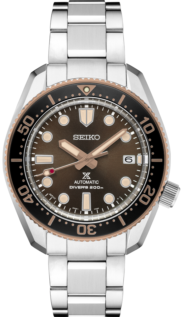 Seiko Prospex Sea Diver Automatic Brown Dial Silver Steel Strap Watch For Men - SPB240J1