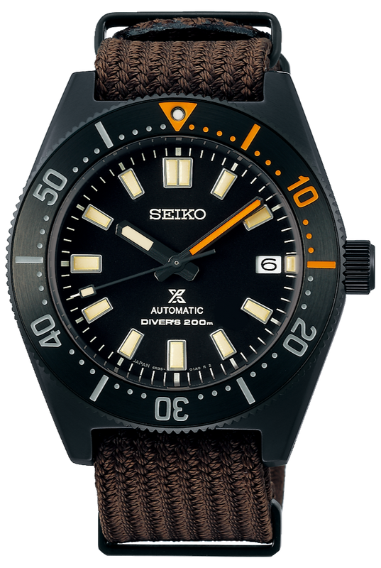Seiko Prospex Black Series 1965 Limited Edition Black Dial Brown NATO Strap Watch For Men - SPB253J1