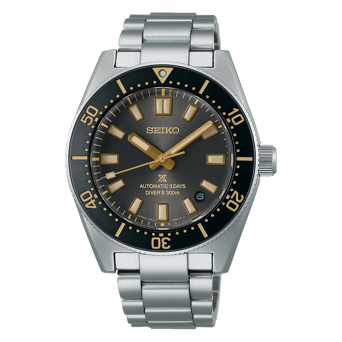 Seiko Prospex 55th Anniversary Edition Brown Dial Silver Steel Strap Watch For Men - SPB145J1