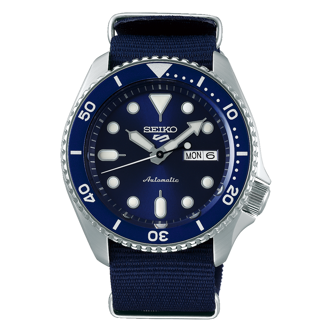 Seiko 5 Sports Automatic SKX Blue Dial Blue NATO Strap Watch For Men - SRPD51K2