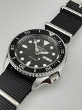 Seiko 5 Sports SKX Automatic Black Dial Black NATO Strap Watch For Men - SRPD55K3