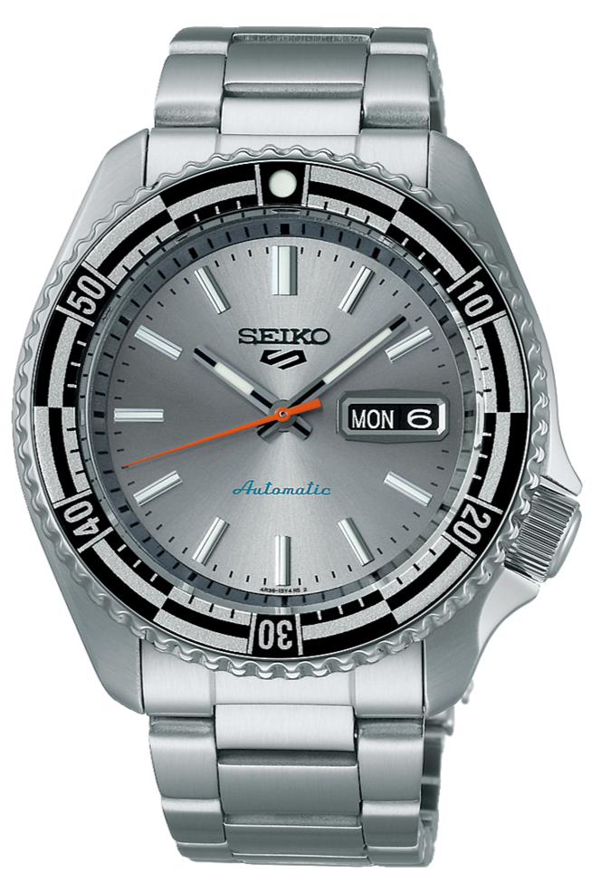 Seiko 5 Sports Special Edition Silver Dial Silver Steel Strap Watch For Men - SRPK09K1
