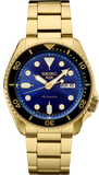 Seiko 5 Sports US Special Edition Automatic Blue Dial Gold Steel Strap Watch For Men - SRPK20