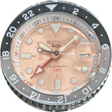 Seiko 5 Sports GMT Thong Sia Limited Edition Brown Dial Silver Steel Strap Watch for Men - SSK043K1