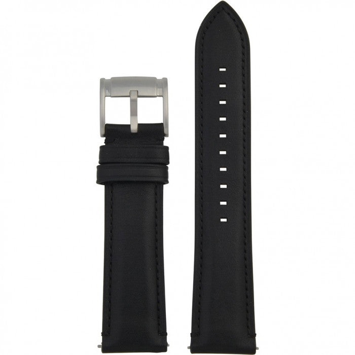 Fossil Grant Automatic Skeleton White Dial Black Leather Strap Watch for Men - ME3101