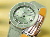 Breitling Superocean Heritage '57 Pastel Paradise Green Dial Green Leather Strap Watch for Women - A10340361L1X1