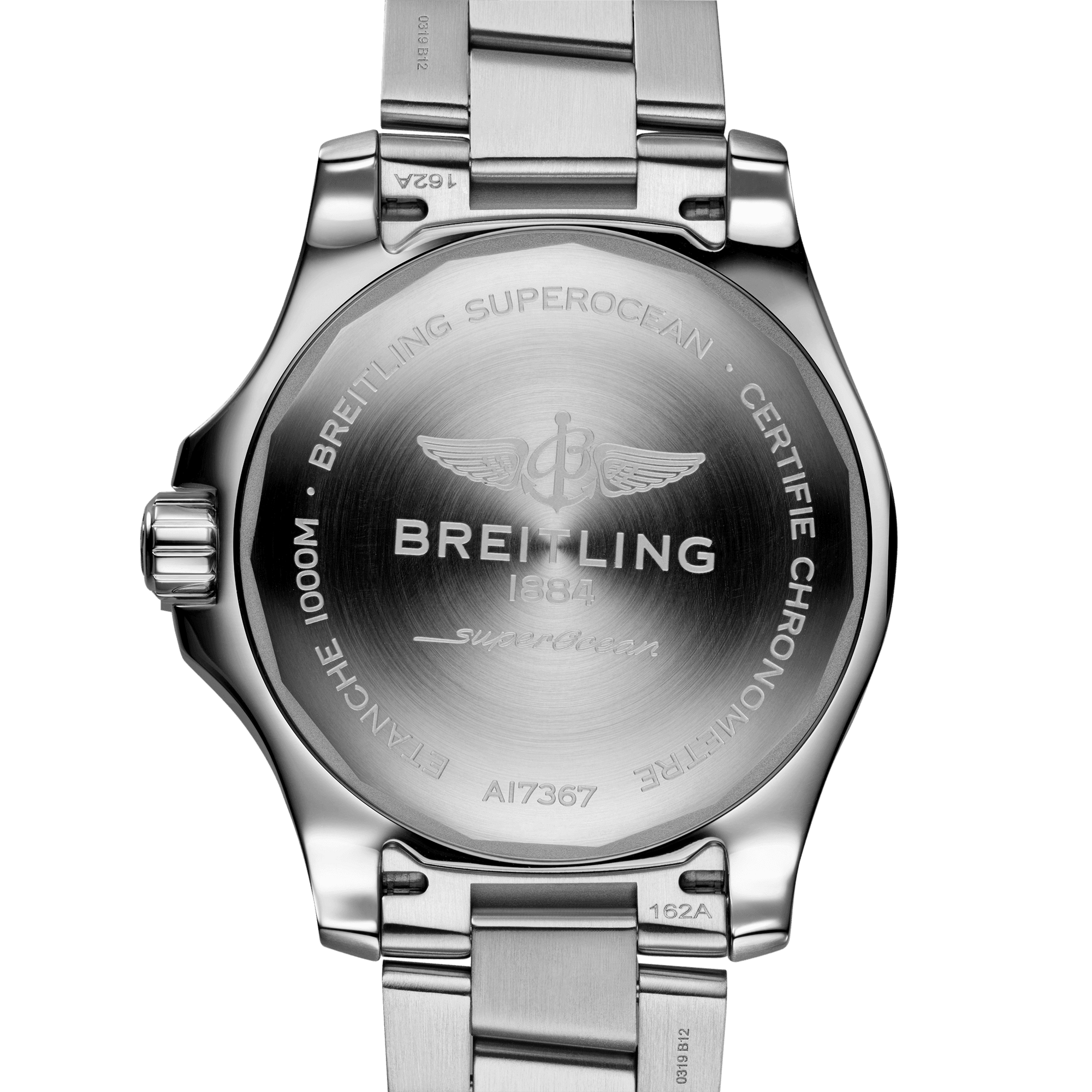 Breitling Superocean Automatic 44mm Yellow Dial Silver Steel Strap Watch for Men - A17375211/1A1