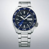 Seiko 5 Sports Automatic Blue Dial Silver Steel Strap Watch for Men - SRPK97K1