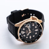Seiko 5 Sport SKX Automatic Black Dial Black Silicone Strap Watch For Men - SRPD76K1