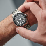 Seiko Prospex 1965 Modern Re Interpretation Automatic Black Dial Silver Steel Strap Watch For Men - SPB143J1