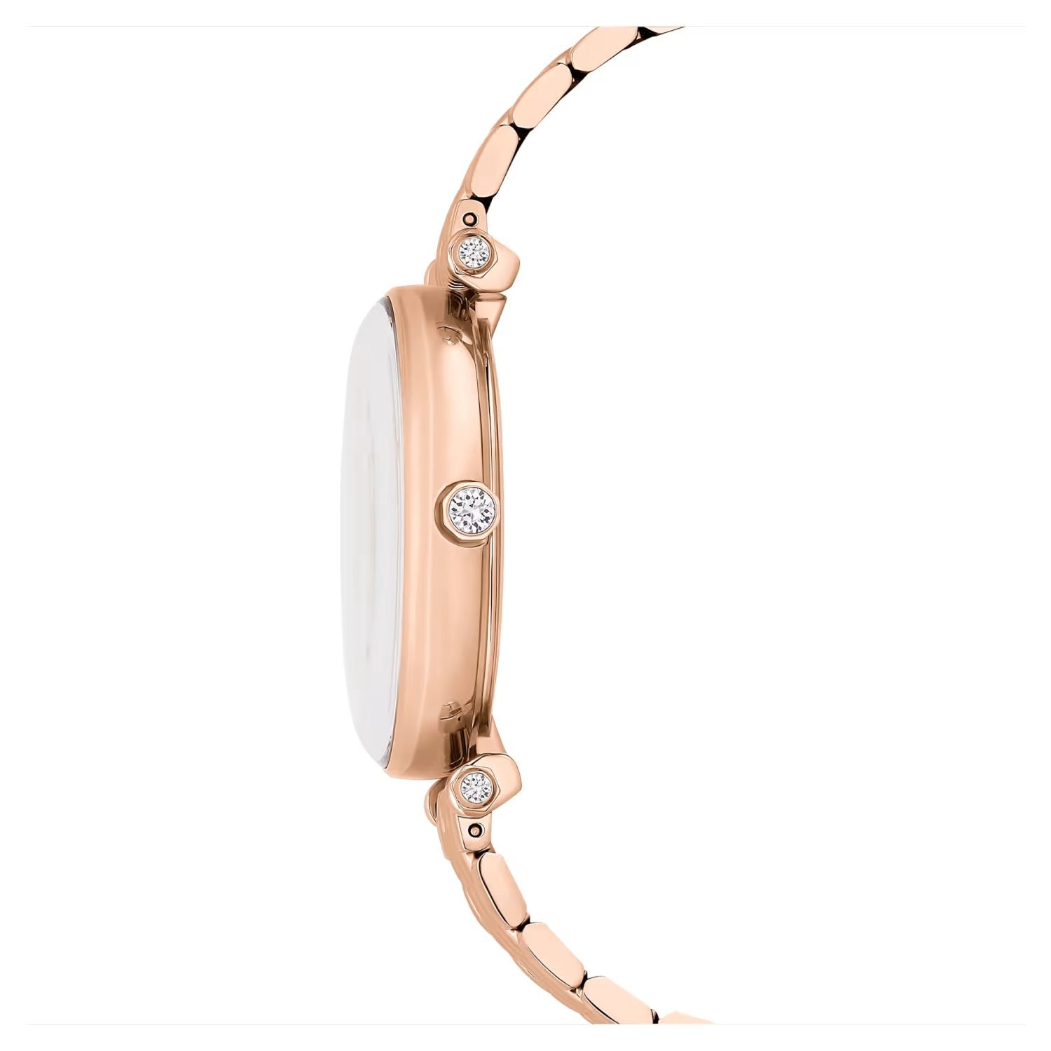 Swarovski Crystalline Wonder Silver Dial Rose Gold Steel Strap Watch for Women - 5656911