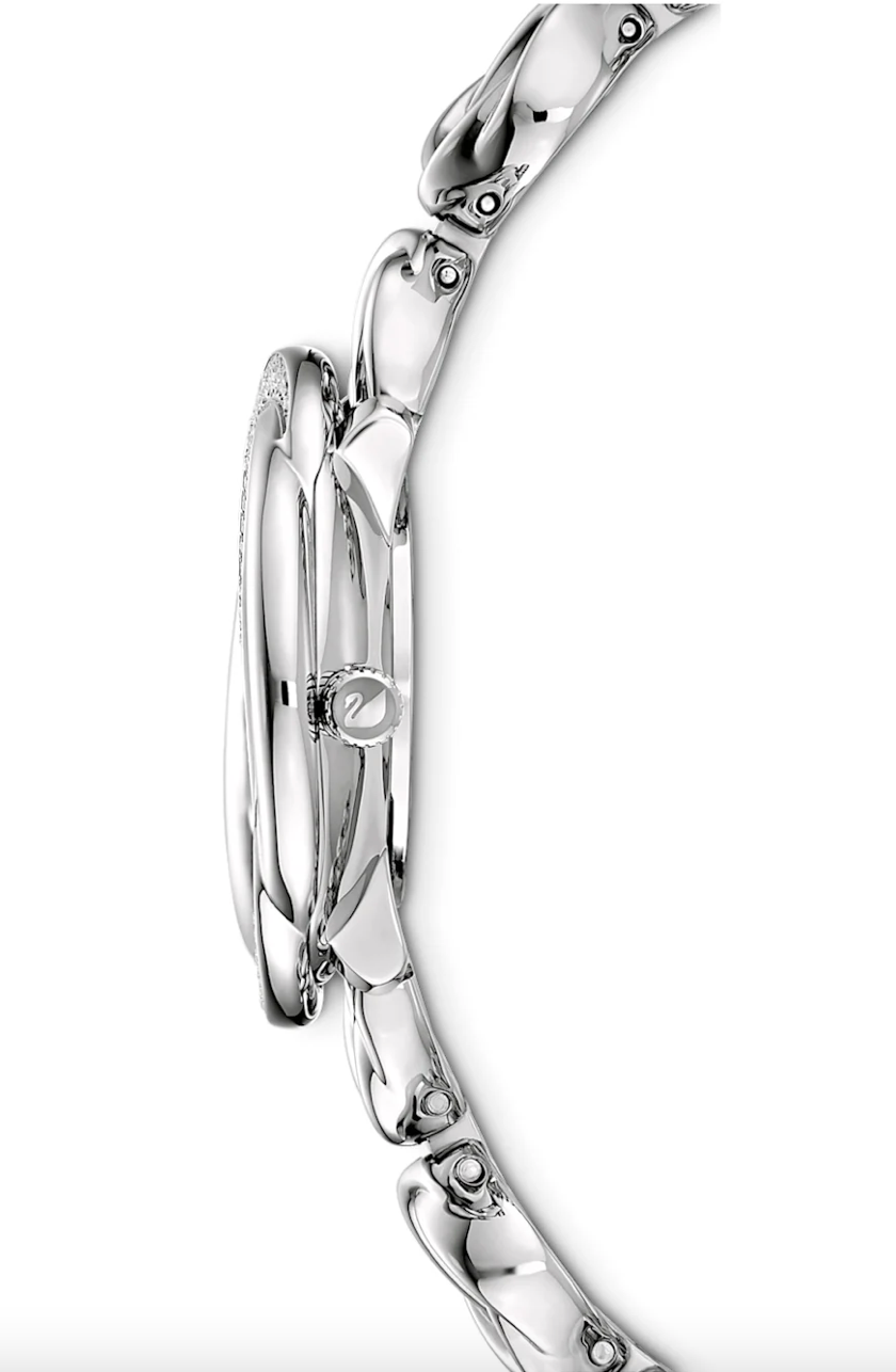 Swarovski Crystal Flower Silver Dial Silver Steel Strap Watch for Women - 5547622