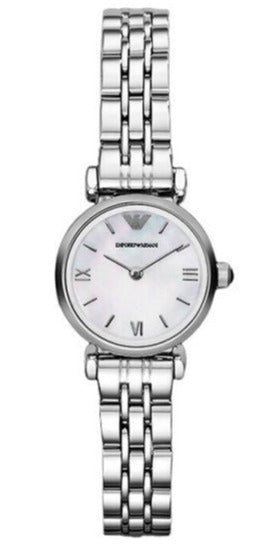 Emporio Armani Gianni White Dial Silver Steel Strap Watch For Women - AR1763