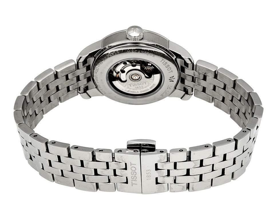 Tissot Le Locle Automatic Lady Black Dial Silver Steel Strap Watch For Women - T006.207.11.058.00