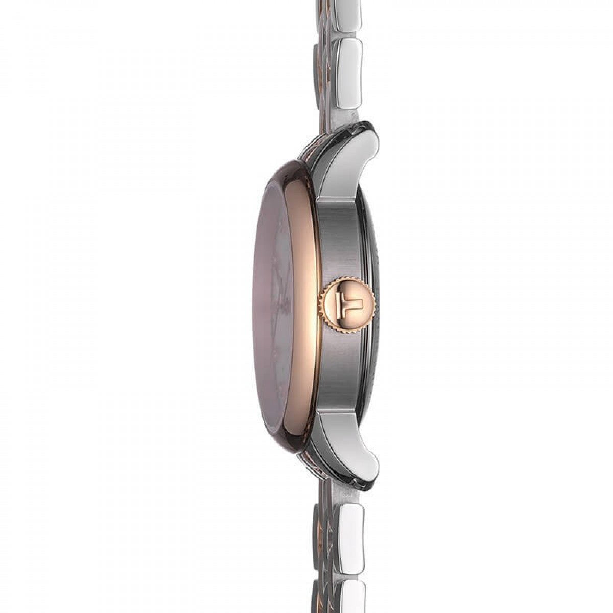 Tissot Le Locle Automatic Diamonds Mother of Pearl White Dial Two Tone Steel Strap Watch For Women - T006.207.22.116.00