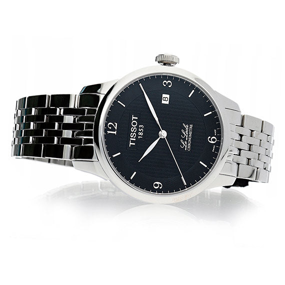 Tissot Le Locle Automatic Black Dial Silver Steel Strap Watch For Men - T006.408.11.057.00