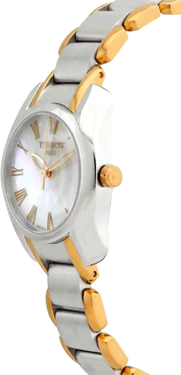 Tissot T Wave Mother of Pearl Dial Two Tone Steel Strap Watch for Women - T023.210.22.117.00