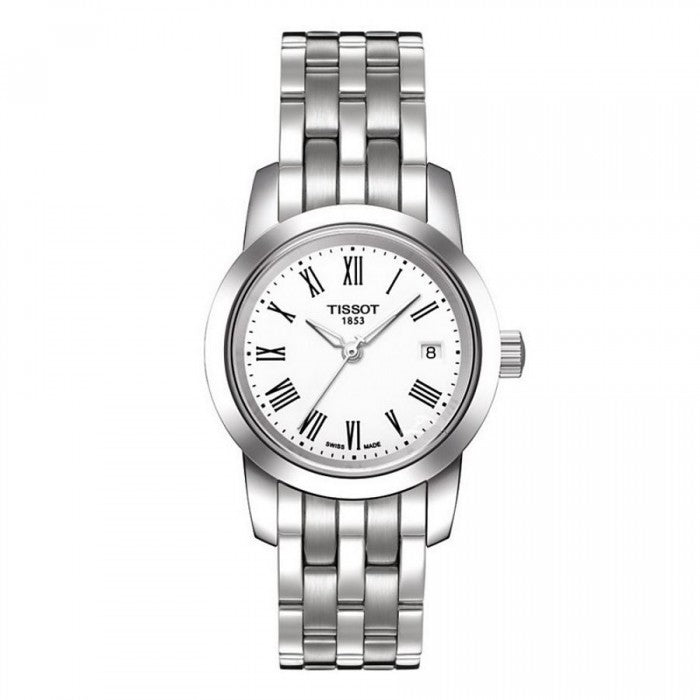 Tissot T Classic Dream White Dial Silver Steel Strap Watch For Men - T033.210.11.013.00