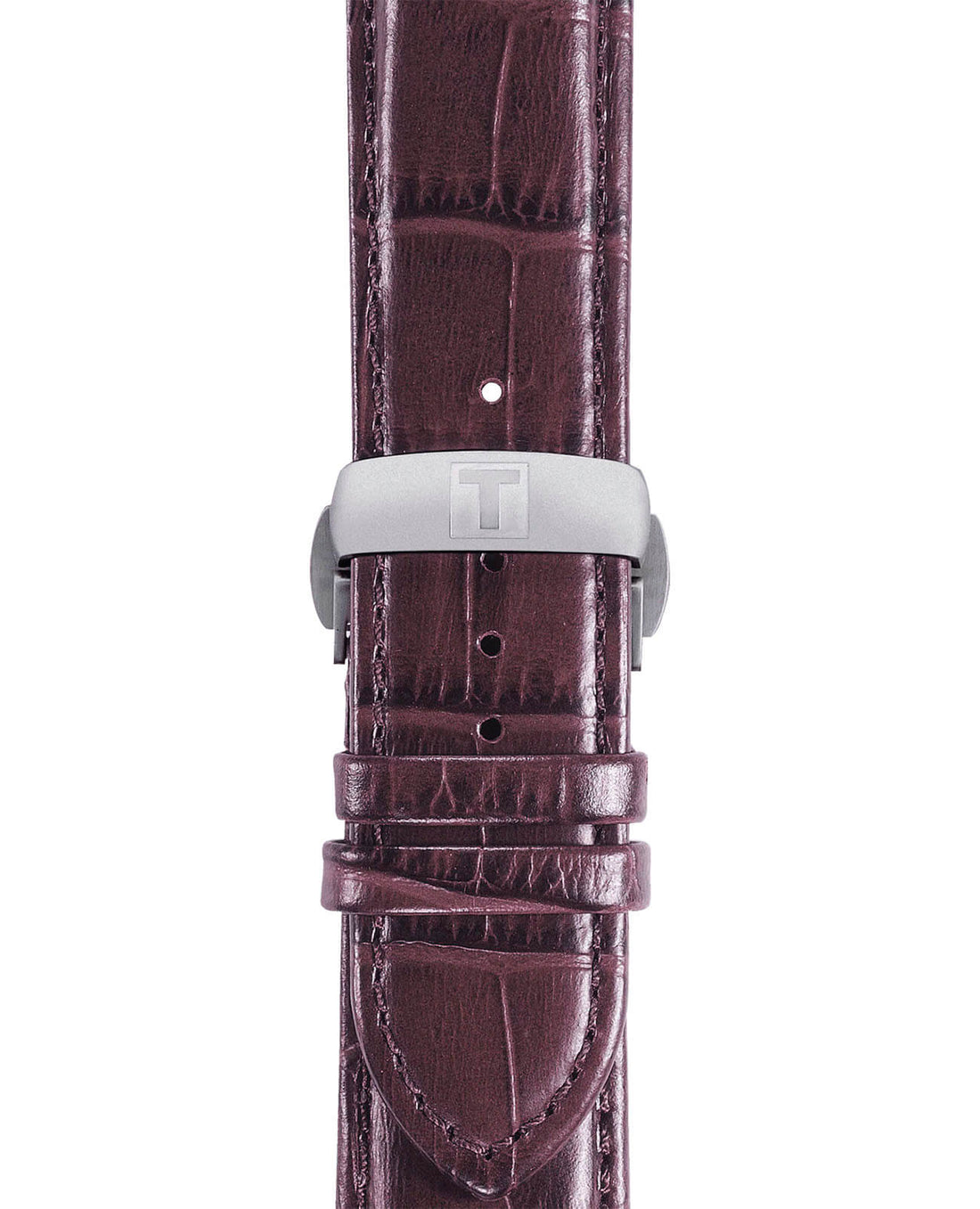 Tissot T Classic Couturier Chronograph White Dial Brown Leather Strap Watch For Men - T035.410.16.031.00