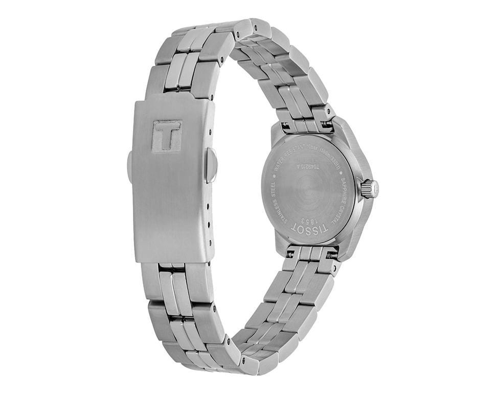 Tissot T Classic PR100 Silver Dial Silver Steel Strap Watch For Women - T049.210.11.032.00