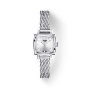 Tissot Lovely Square Silver Dial Silver Mesh Bracelet Watch For Women - T058.109.11.036.00