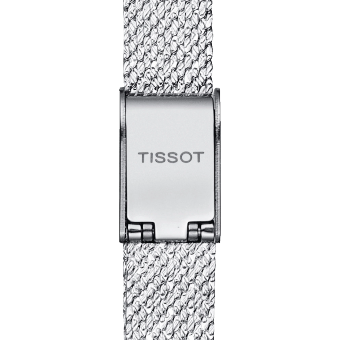 Tissot Lovely Square Silver Dial Silver Mesh Bracelet Watch For Women - T058.109.11.036.00