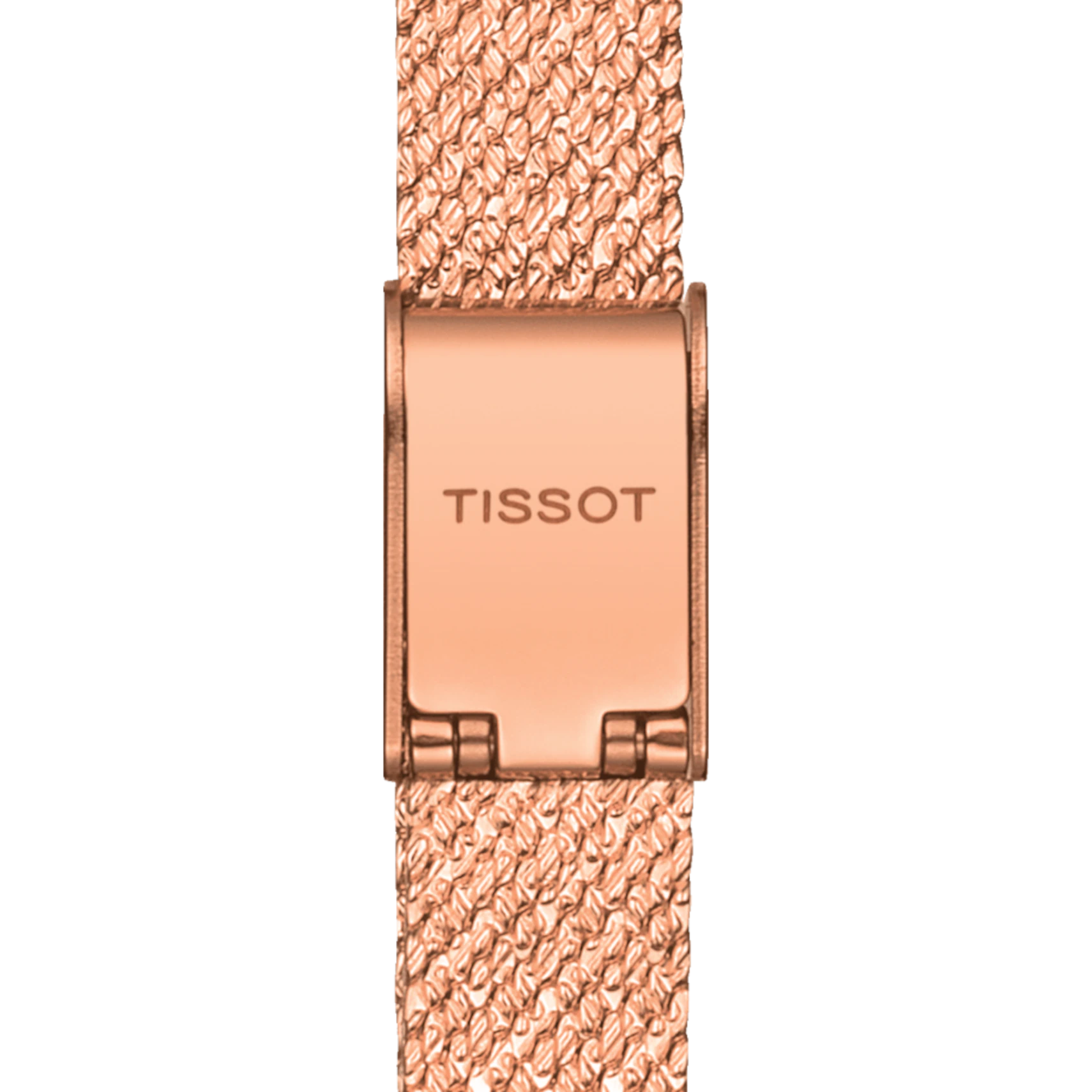 Tissot Lovely Square Lady Quartz Rose Gold Dial Rose Gold Mesh Bracelet Watch For Women - T058.109.33.456.00