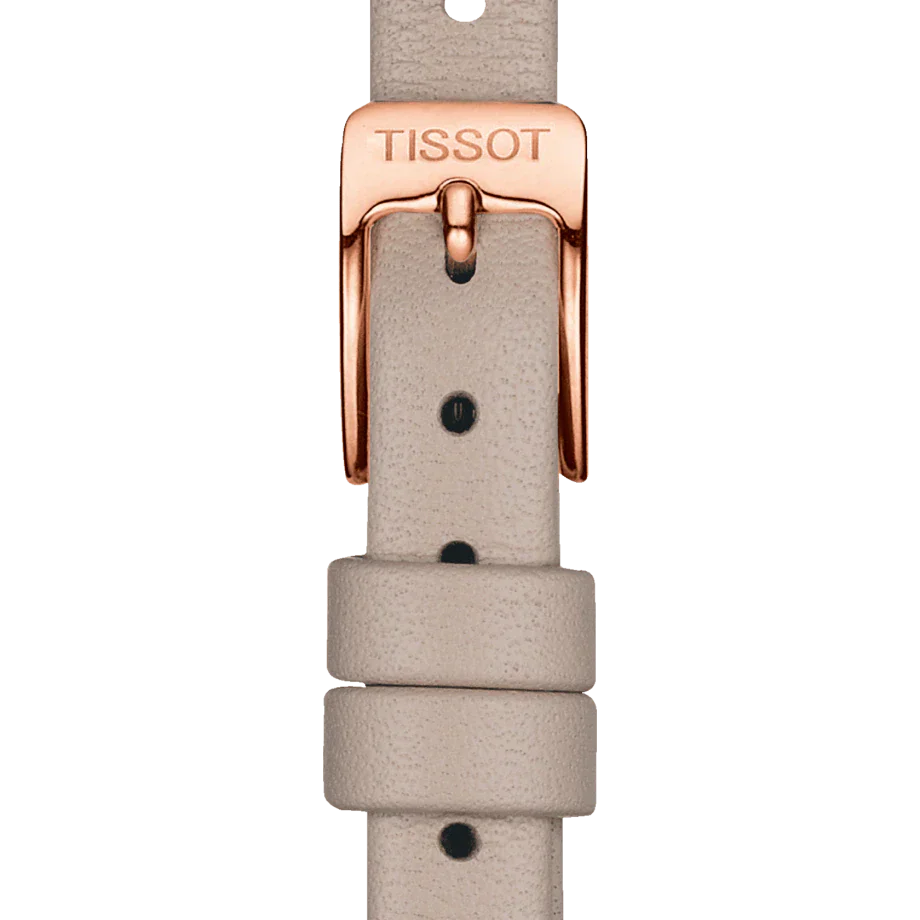 Tissot T Lady Lovely Square White Dial Pink Leather Strap Watch For Women - T058.109.36.031.00