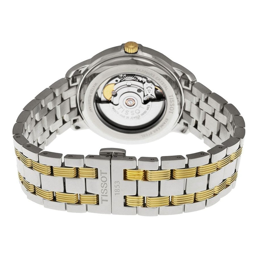Tissot T Classic Automatics III White Dial Two Tone Steel Strap Watch For Men - T065.430.22.031.00