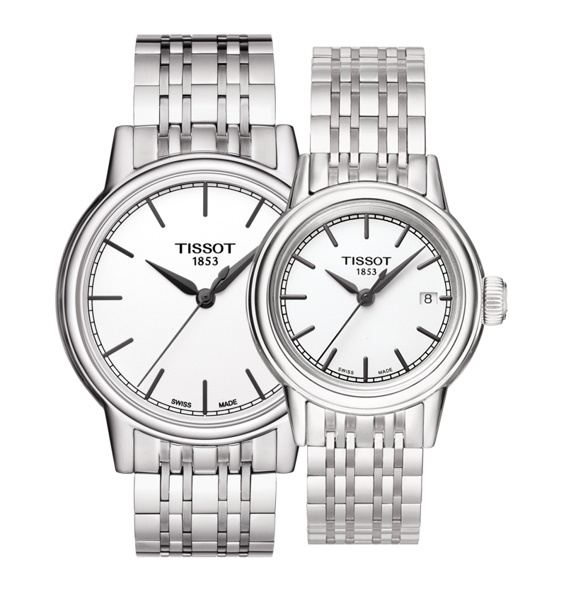 Tissot Carson Steel White Dial Silver Steel Strap Watch For Men - T085.410.11.011.00