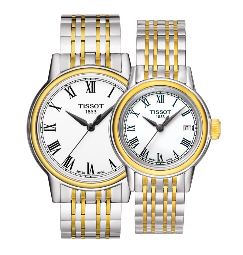 Tissot Carson Lady White Dial Two Tone Steel Strap Watch For Women - T085.210.22.013.00