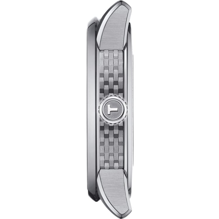 Tissot Luxury Powermatic 80 Black Dial Black Leather Strap Watch For Men - T086.407.16.057.00