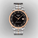 Tissot Luxury Powermatic 80 Black Dial Silver Steel Strap Watch For Men - T086.407.22.051.00