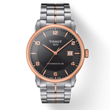 Tissot T Classic Luxury Powermatic 80 Black Dial Silver Steel Strap Watch For Men - T086.407.22.067.00